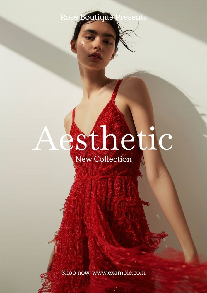 aesthetic collection poster template premium…